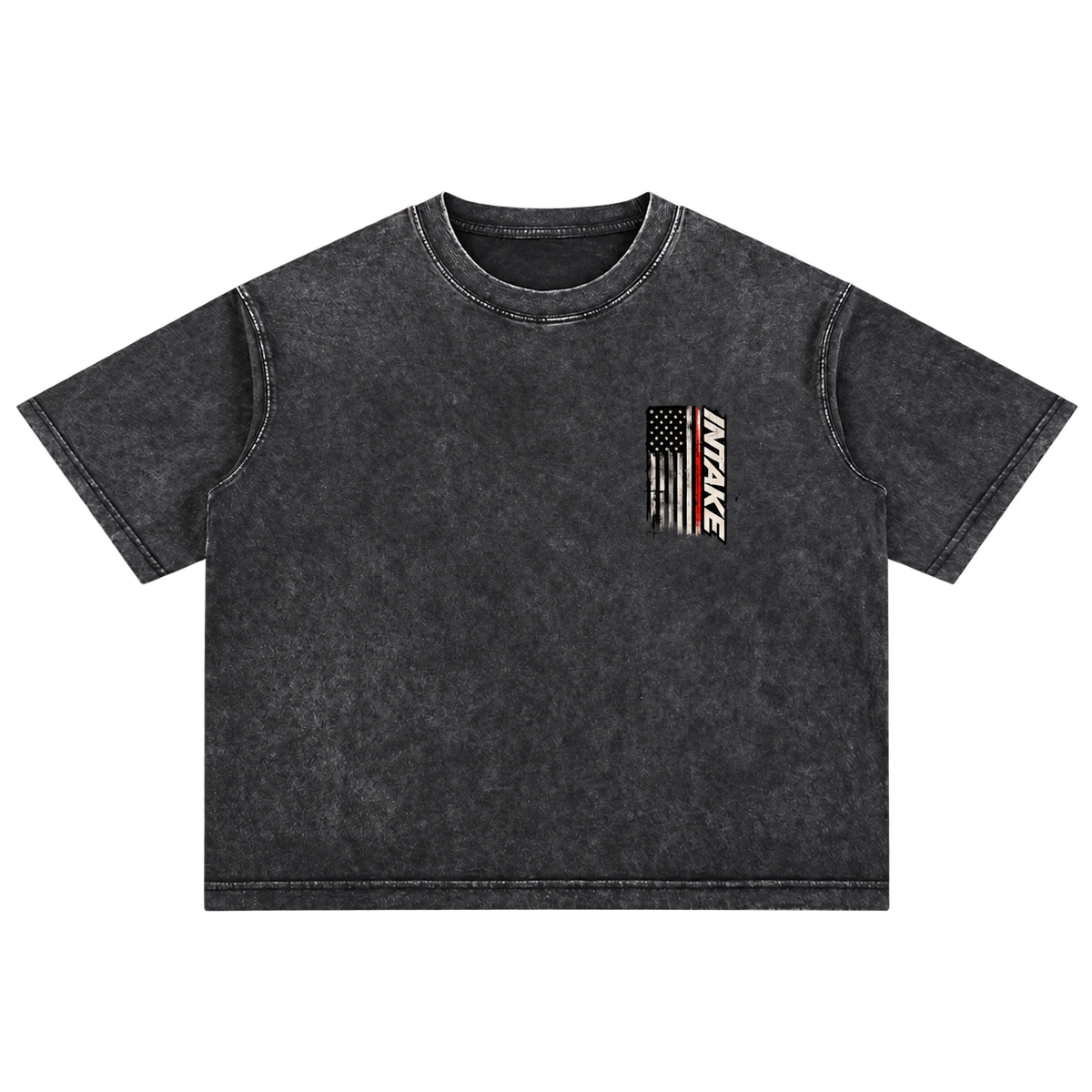 Mineral Wash Boxy Cotton T-Shirt front transparent background