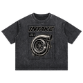 INTAKE Mineral Wash Tee — Turbo Blueprint front transparent background
