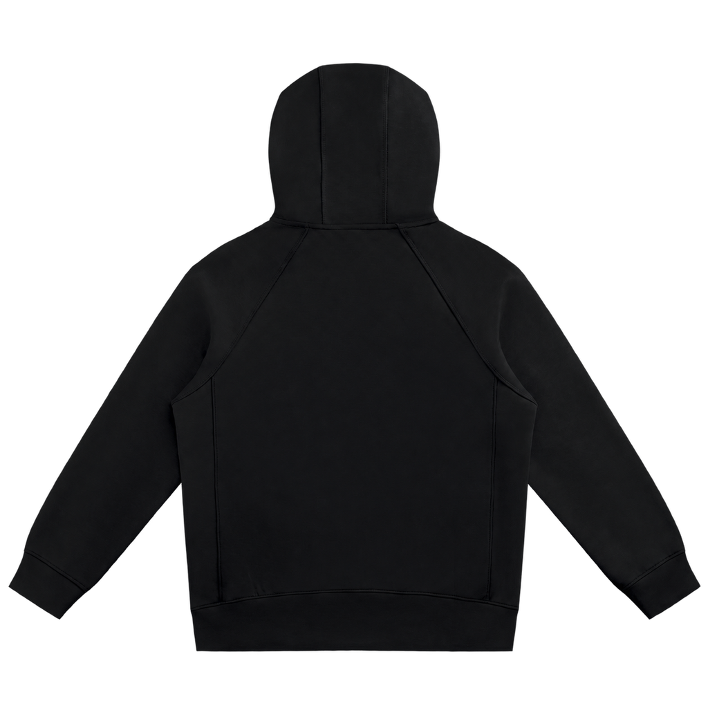INTAKE Full-Zip Hoodie — Signature back on transparent background
