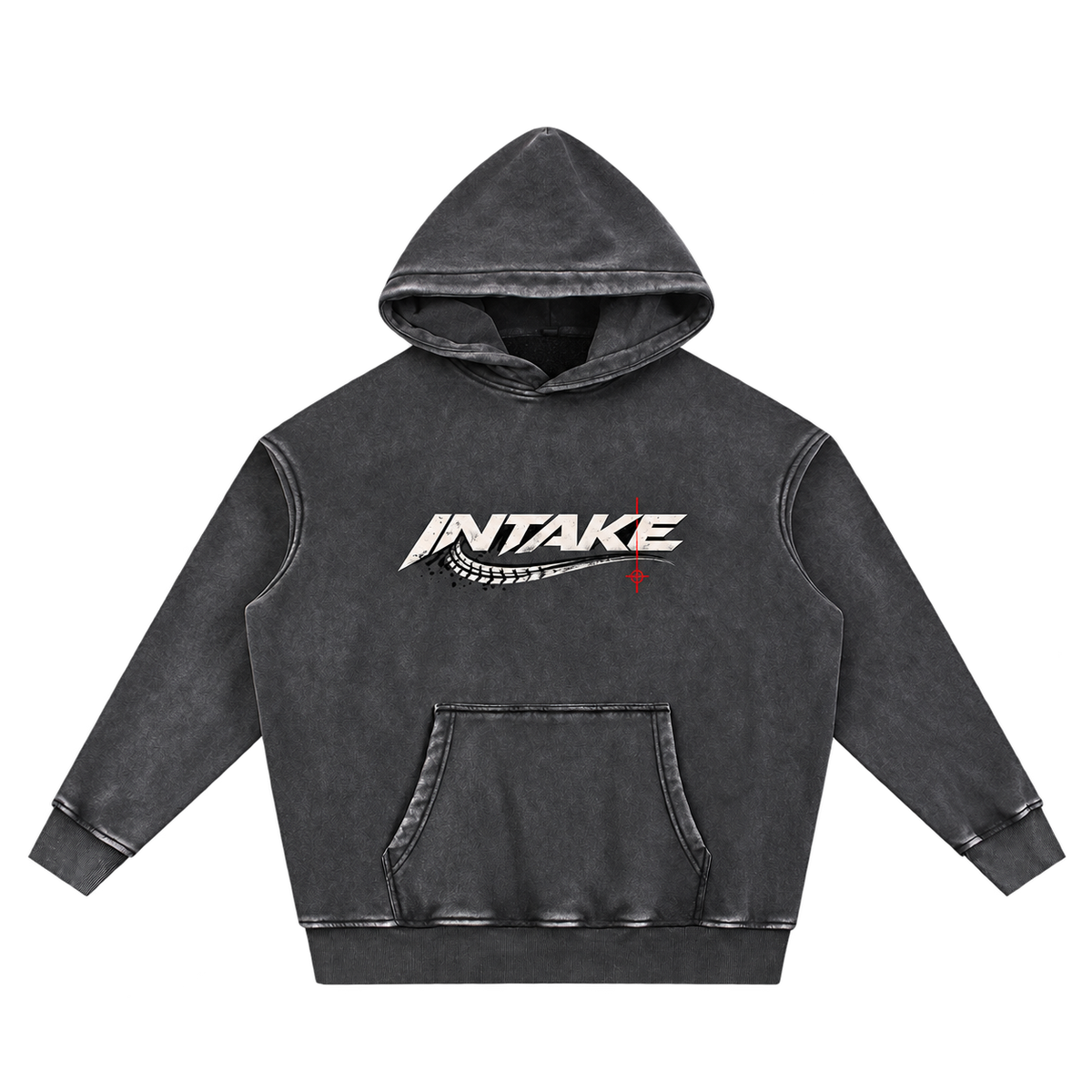 Snow Wash Fleece Oversize Hoodie front on transparent background