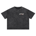 Mineral Wash Boxy Cotton T-Shirt front on transparent background